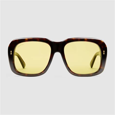 gucci yellow lens glasses